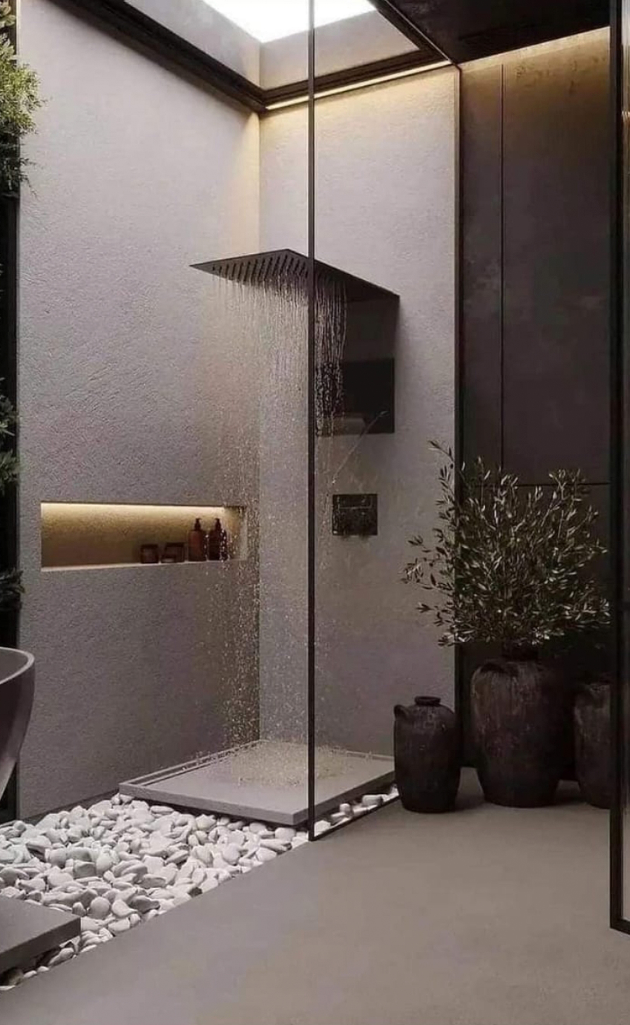 reforma de Ducha acristalada con luz natural